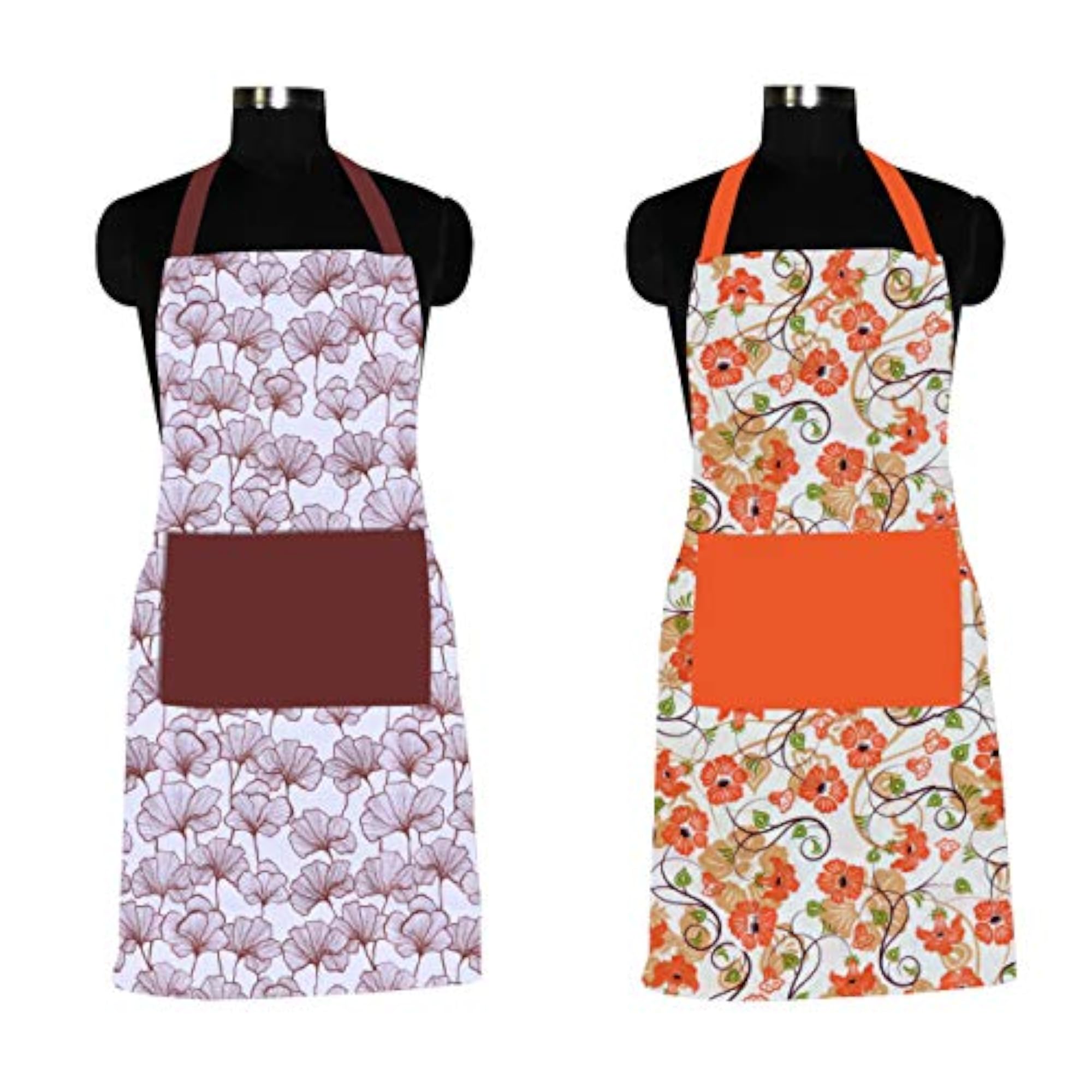 100% Cotton Designer Home Use Aprons, Pack of 2 Pieces