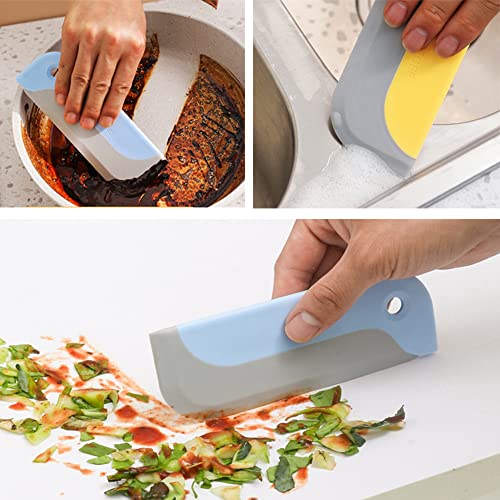 Image of 2 Pack Mini Squeegee, Small Kitchen Countertop Squeegee, Soft Glass Cleaner for Home Tabletop, Bathroom Mirror, Car Window Cleaning Squeegee All-Purpose Wiper Tool, Blue