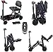 Automatic Folding Mobility Scooter, 26 KG Lightweight, Auto Folding Travel Scooter, Mobility Chair, Magnetic Brakes, Aluminium Frame, 180W Brushless Motor, Arm Rest, 20 KM Removable Battery, Remote