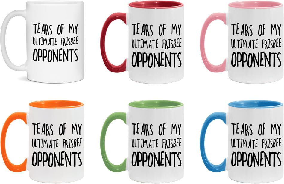 Tears of my Ultimate Frisbee Opponents White/Orange 11oz Mug