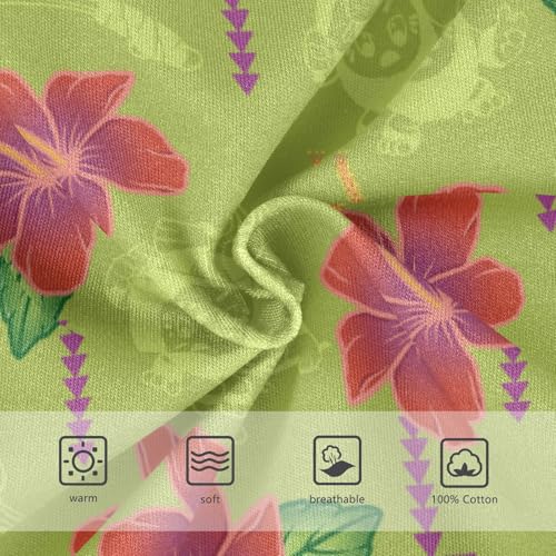 Boys' Exclusive Briefs Toddler Underwear 95% Combed Cotton Boxerbriefs 2T Hibiscus and Leaf Pattern 133