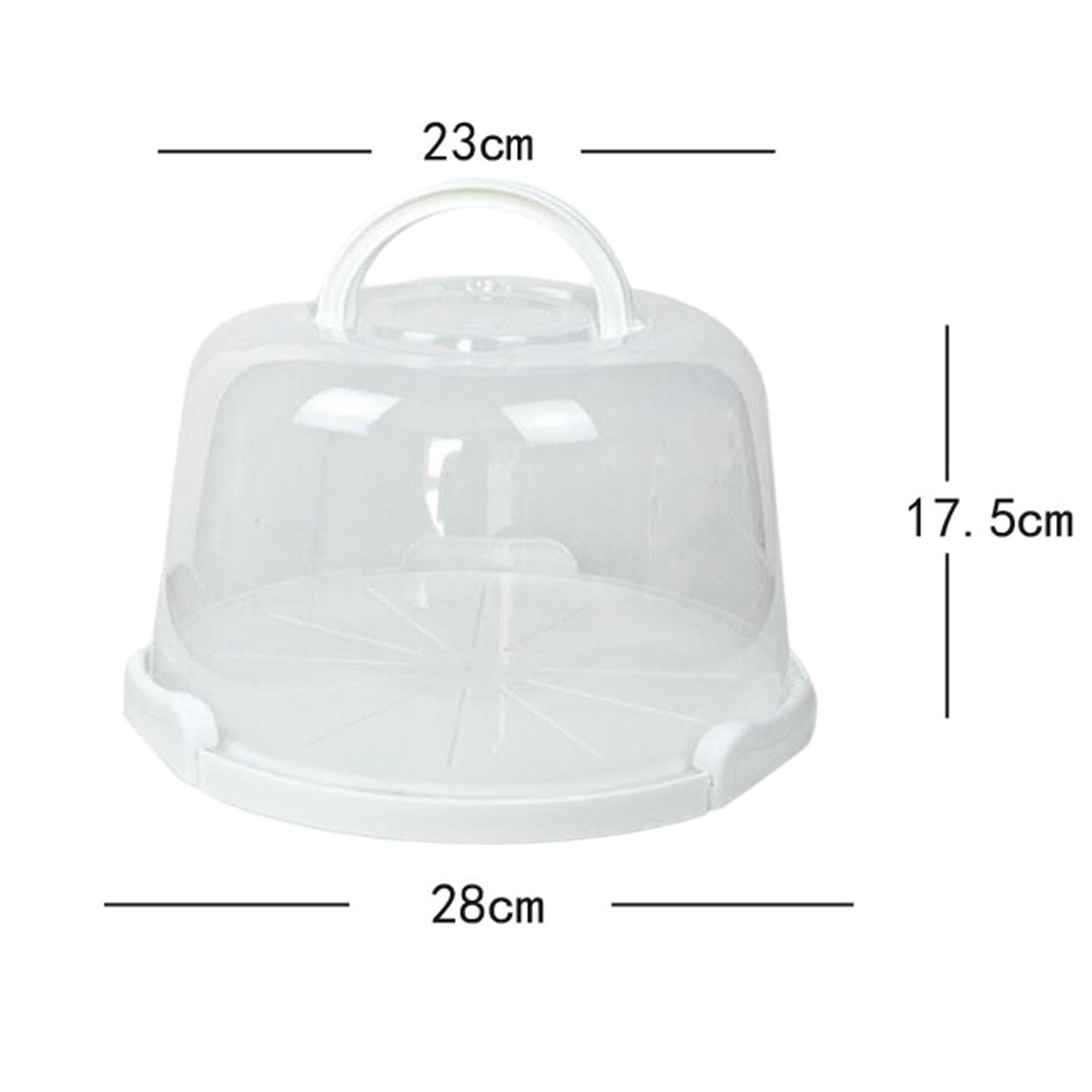 Soporte para Pasteles con Tapa Y Asa. Contenedor Multiusos para Pasteles, Bandeja para Servir Dulces con Cierre. Ideal para Fiestas, 8 Pulgadas con Rejilla, Individual