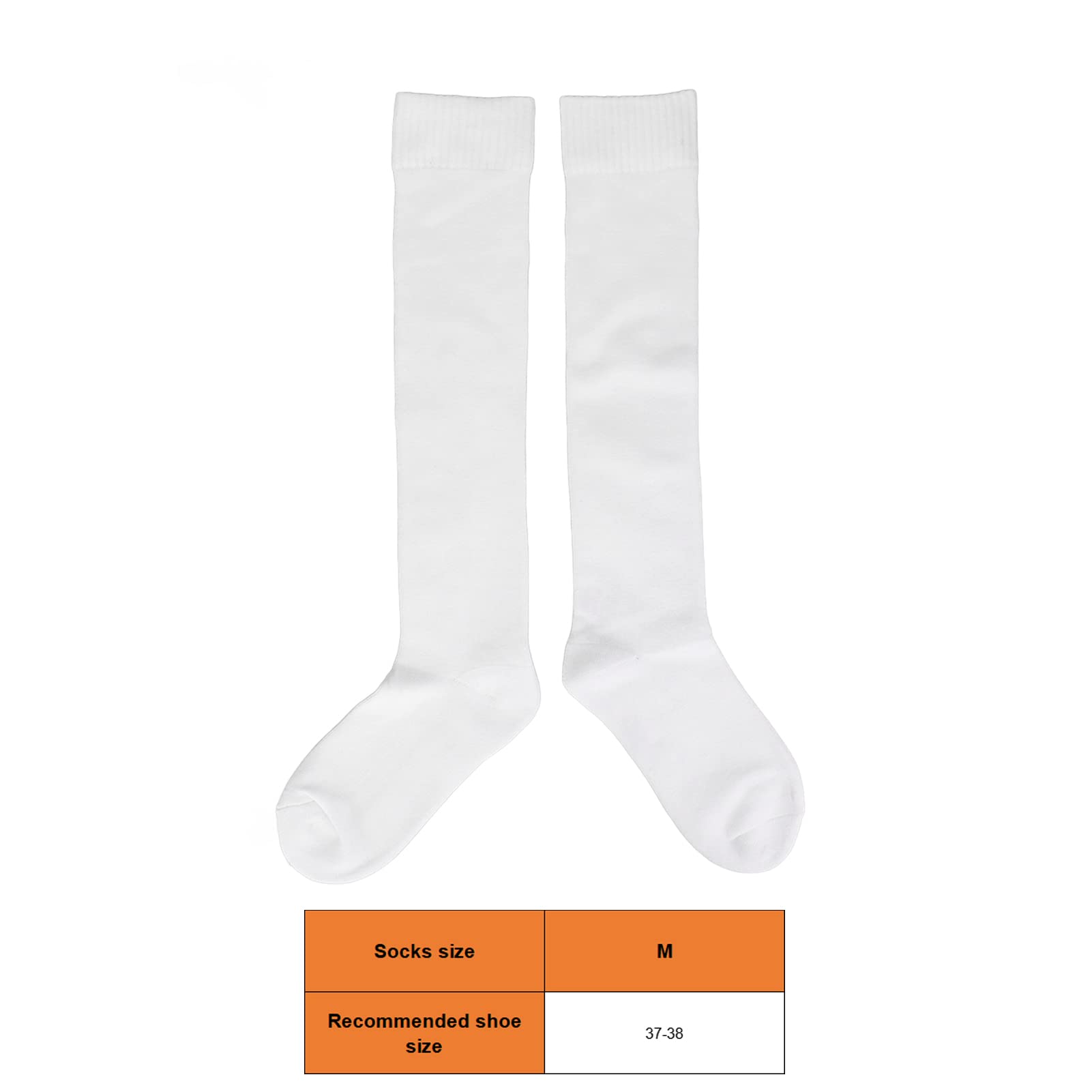 Restokki Fencing Socks Thickened Protective Unisex Cotton Stockings for Epee Sabre and Foil All Seasons Men Women White (M)