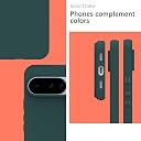 YATWIN Silicone Back Case for Google Pixel 10/10 Pro, Soft-Touch, Shockproof Phone Back Cover for Google Pixel 10/10 Pro - Dark Green gallery image