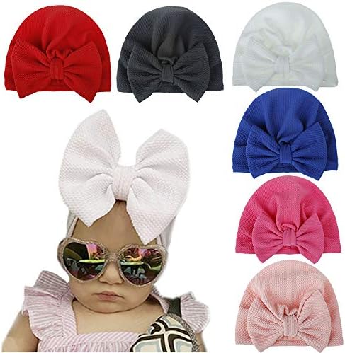 Newborn Baby Toddler Cotton Hat Baby Girl Knotted Hat Cute Donut Soft Turban Bow Cap Set (BHT 21)