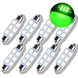 SAWE - 1.72" 42mm 41mm 6-SMD 5050 Festoon LED Bulbs For Dome Map Light 211-2 578 (8 pieces) (Green)