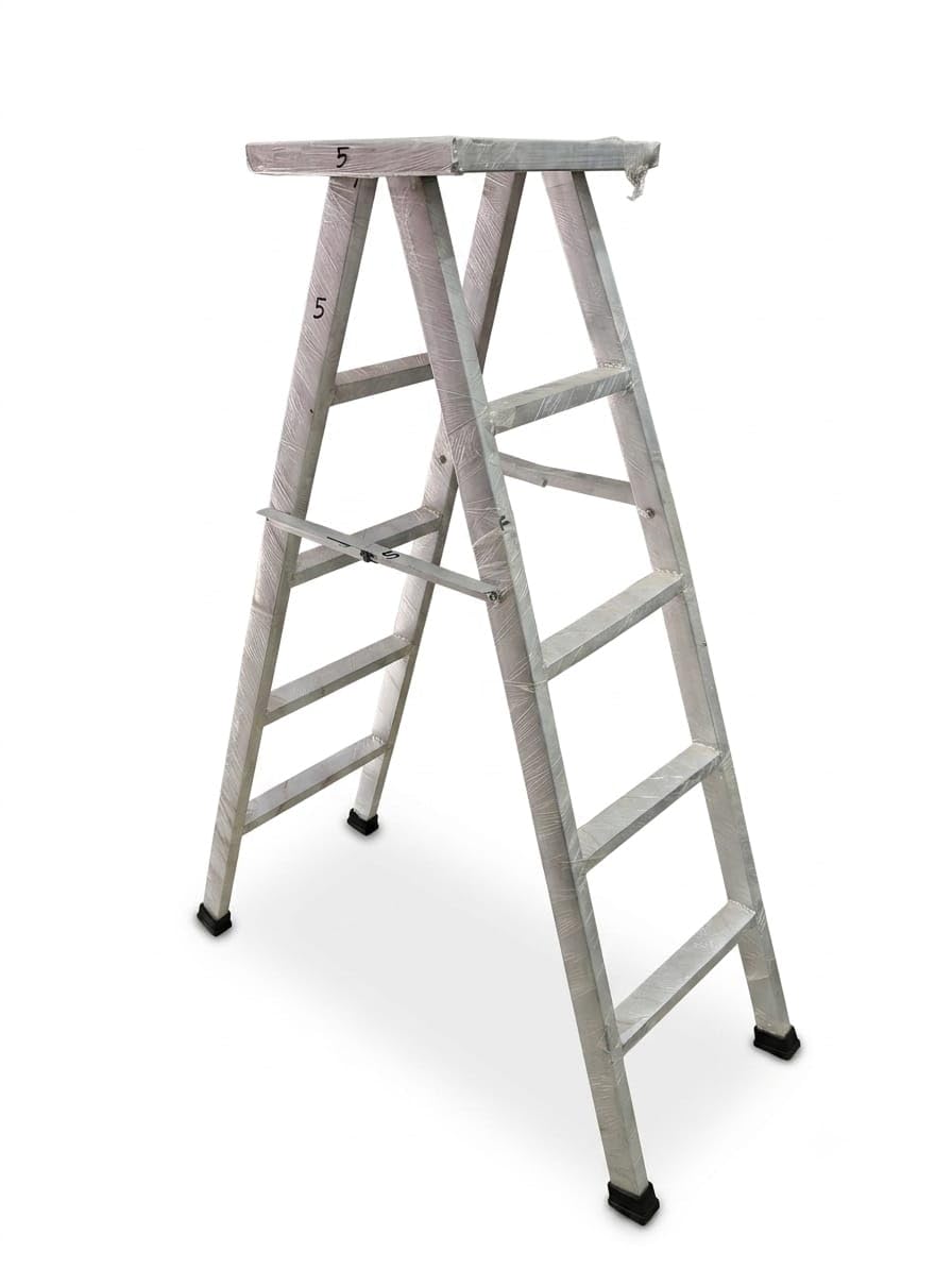 Steel Foldable Standing Ladder | Home & Office, Heavy Duty Anti-Skid Step, Rust-Resistant Iron Folding, Portable Multipurpose Climbing-image-42