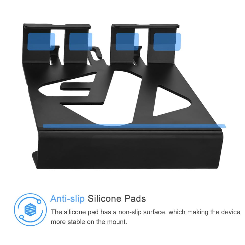 IFCASE Soporte de pared universal de aluminio para iPad Air/Mini/Pro, Galaxy Tab, tabletas Android, teléfonos celulares, eReader (negro)