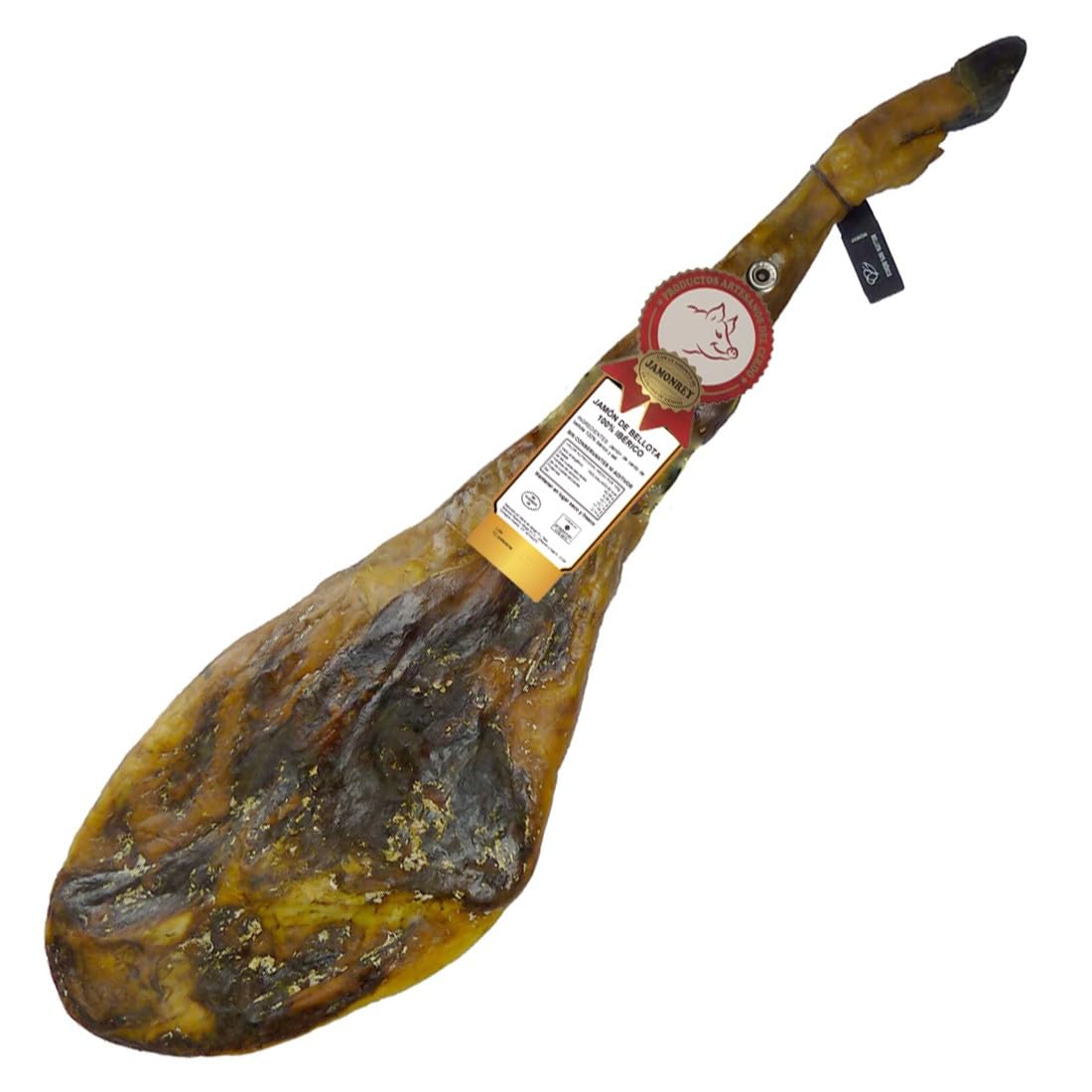 Jamón de Bellota 100% Ibérico ¨JAMONREY¨ -SIN CONSERVANTES NI ADITIVOS- (Elija su peso ideal), (Entregas 24/48 Horas) (JAMÓN DE 7,5 A 8 KG. (Pieza Entera))