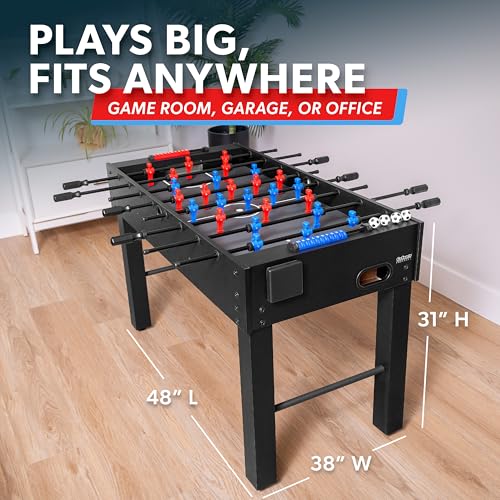 image for GoSports 48 Inch Game Room Size Foosball Table - Includes 4 Balls and 