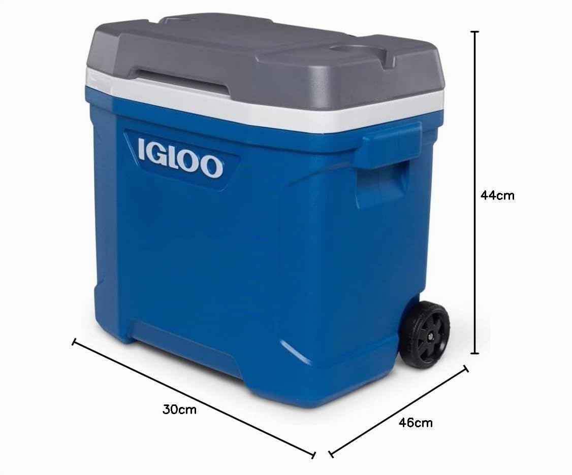 Igloo Latitude 30 Roller Nevera portátil con Ruedas, Outdoor, Azul, 28 litros
