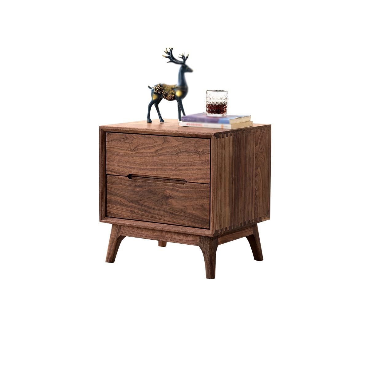 BHGFYXBS Side Tables Bedroom 48X40X50Cm Walnut Bedside Storage Table, Simple Bedroom Furniture, Living Room Sofa Side Bedside Tables