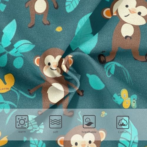 Cute Monkey Green Undies for Toddler Girls, Girls Underwear, 2T–8 Years3