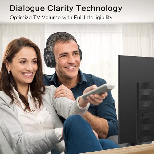 Image of SIMOLIO Wireless TV Headphones for Seniors Hard of Hearing Bluetooth for PC