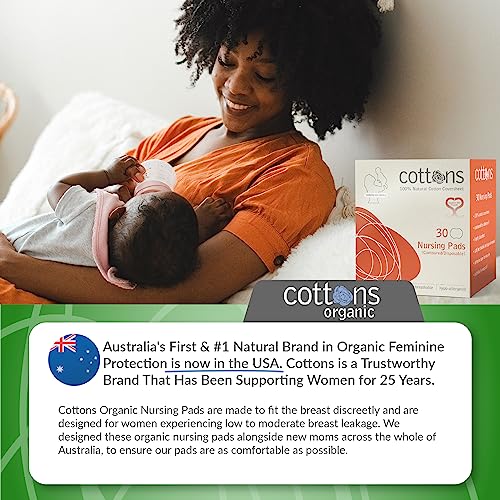 Cottons Natural Cotton Nursing Pads, 90-Individually Wrapped Pads, Unscented, Gmo Free (4 Pack) #TOP3