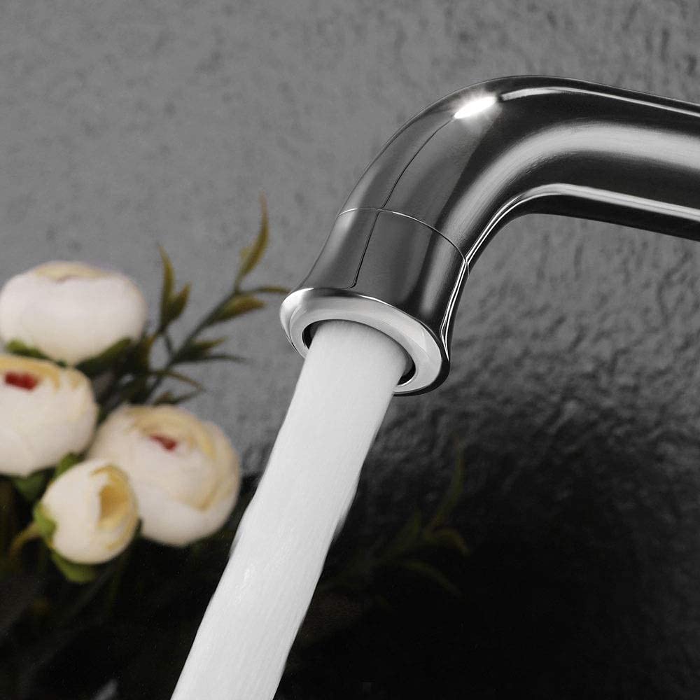 Grifos de Cocina Grifo (Agua) Grifo ； Grifo ； Grifo Todo de Cobre Grifo Monomando Corto para Lavabo Baño Mueble de baño Agua fría y Caliente Lavabo de un Solo Orificio (Extensor)