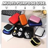 QUARKZMAN Etui na słuchawki 4,53 x 3,15 x 1,38 cala, przenośna, torba do przenoszenia słuchawek, kabel USB do ładowania, kolor różowy