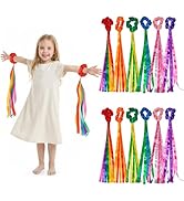 SUDOO Rainbow Dance Ribbons for Kids, Hand Held Rhythm Gymnastics Ribbon, Rainbow Streamer Gymnas...