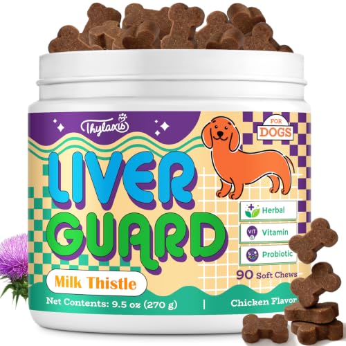 Dog Liver Supplement, Milk Thistle & Same, 5B CFU Probiotics, 90 Soft Chews - image 1