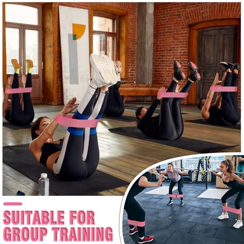 Image of 12 Pcs Fabric Resistance Bands for Working Out Non-Slip Booty Exercise Loop Bands for Women Men Glutes Hip Thigh Butt Yoga Pilates Fitness Gym, Light Medium Heavy