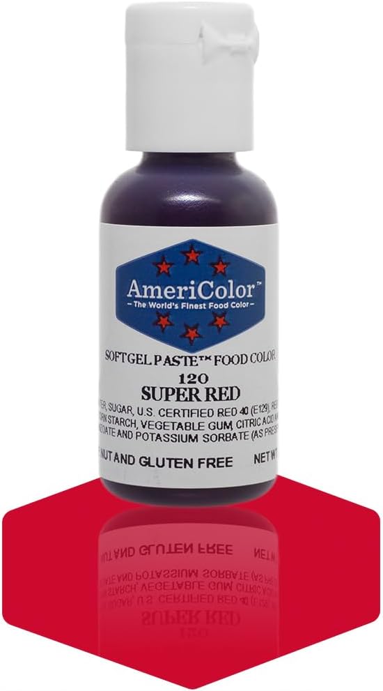 Americolor Soft Gel Paste Food Color, .75-Ounce, Super Red by AmeriColor
