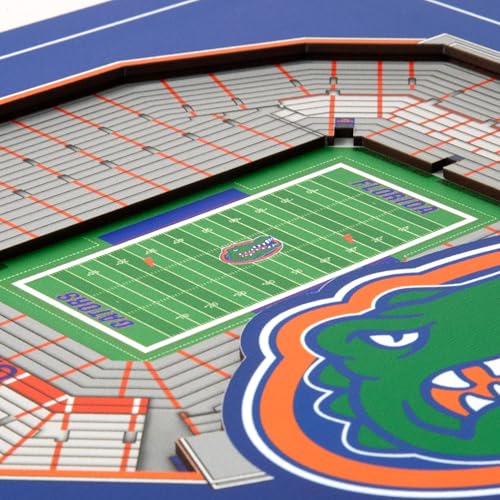 Image of YouTheFan Officially-licensed NCAA Stadium Series 3D Wall Art - multi-layer team stadium replica, detailed sports fan gift, indoor decor
