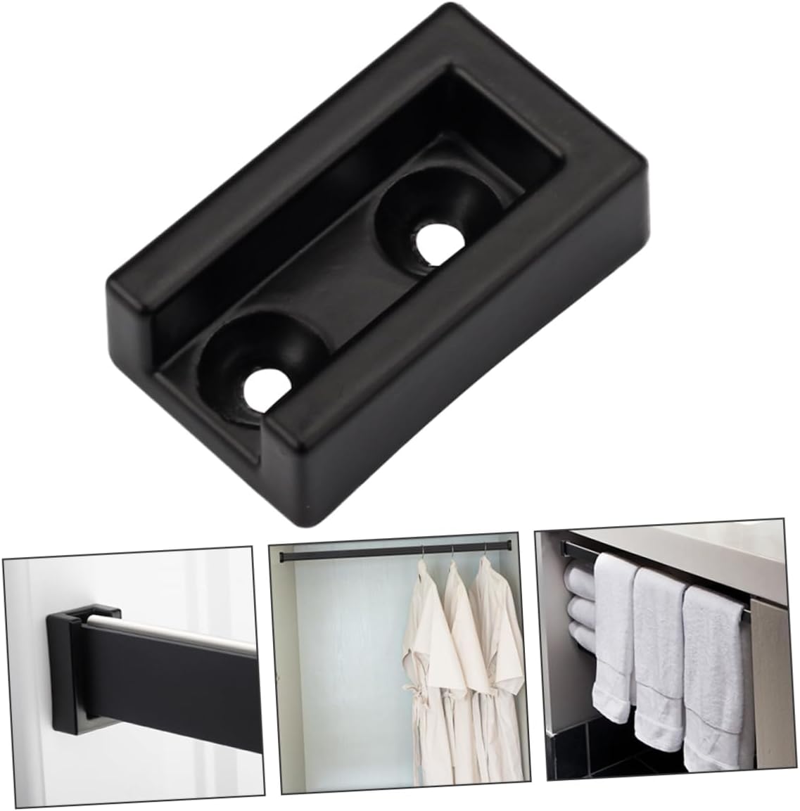 10pcs Closet Rod Bracket Double Hanging Closet Rod Wardrobe Pole Bracket