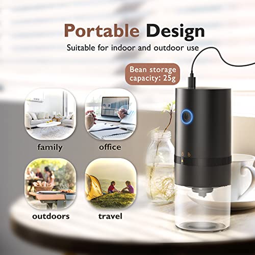 COPIC Elektrische Frässtifte Kaffeemühle Nüsse und Gewürzmühle Kapazität 30 g mit Keramik konischer Frässtifte… – Bild 8