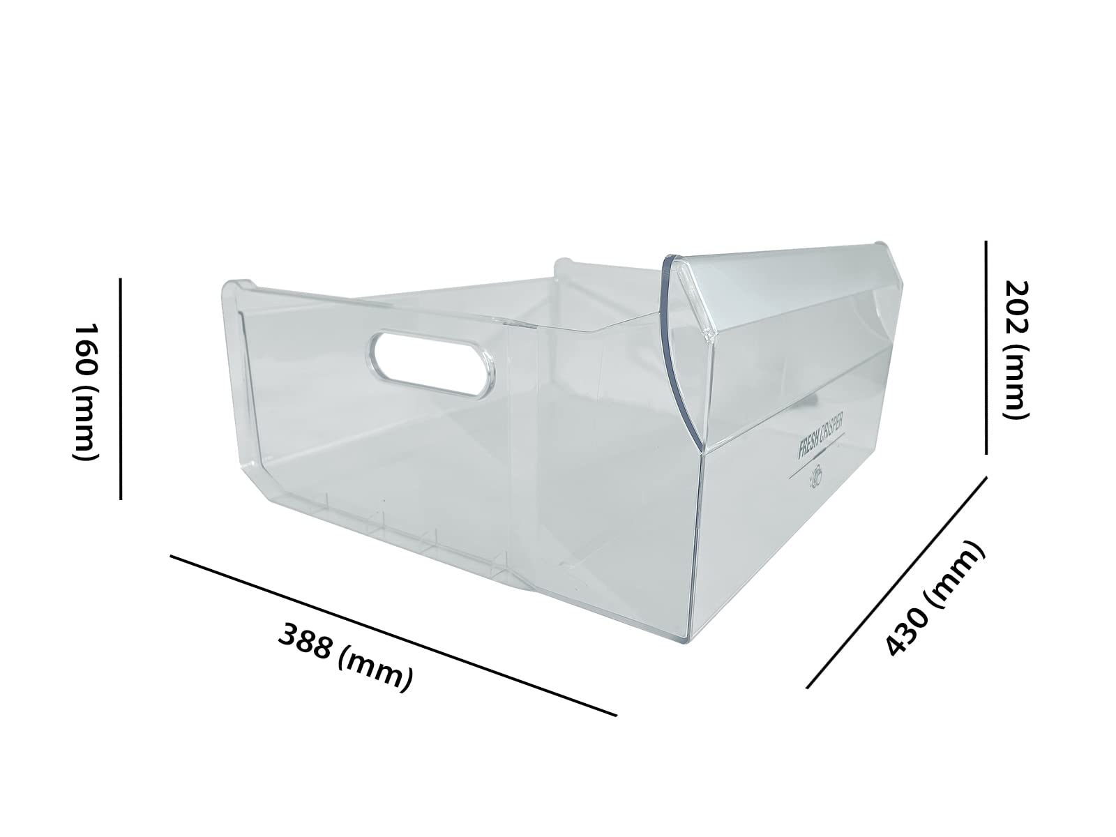 Cassetto Fresh Crisper per Frigoriferi Ariston Indesit Hotpoint, Dimensioni 430x388x202 (mm), 481010880116, per Modelli BCB7030AA BF1801EF1 ART6600A+ CO190A+ KGIE1182A+