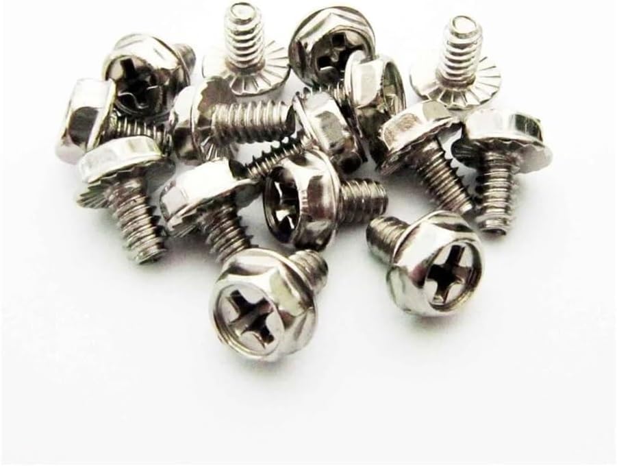 25pcs 6#-32x6/8mm PC Case Power Supply PSU Hard Drive Motherboard Phillips Hex Washer Head Mounting Screw DIY Computer B(8,12mm)