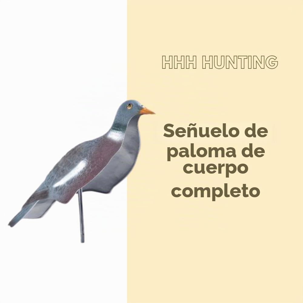 HHH Caza 6X Media Concha Flocado Paloma Cebo Bird Caza señuelos con Clavijas Bird Llamando Accesorios para Caza Y Tiro