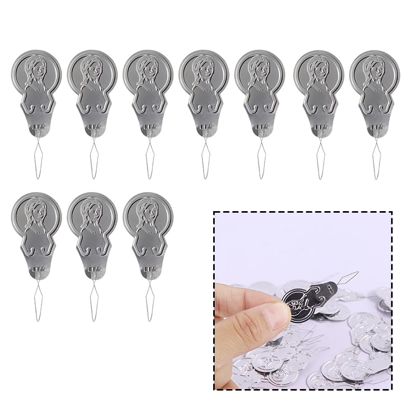 10 Stück Nadeleinfädler aus Aluminium Präzise Einfädelhilfe für Hand- und Maschinennähen robust & wiederverwendbar