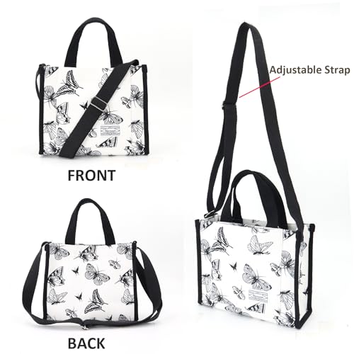 Image of UERRUAM Tote Bag for Women with Compartments,Corduroy Tote for Work Travel College Book Bag Women Purse Handbag Crossbody Bag