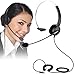 Telephone Headset, PChero RJ9 Noise Cancelling Headset with Mic for Call Center, Desk Telephone, Perfect for Phone Sales, Insurance, Hospitals, Telecom Operators - [Monaural]