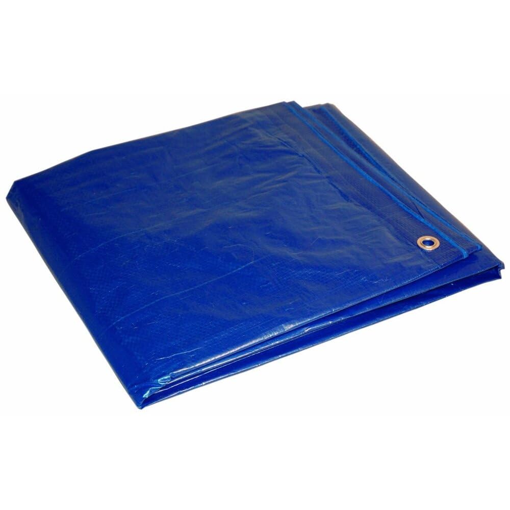 10x12 Multi-Purpose Blue Medium Duty Dry Top Poly Tarp (10'x12')