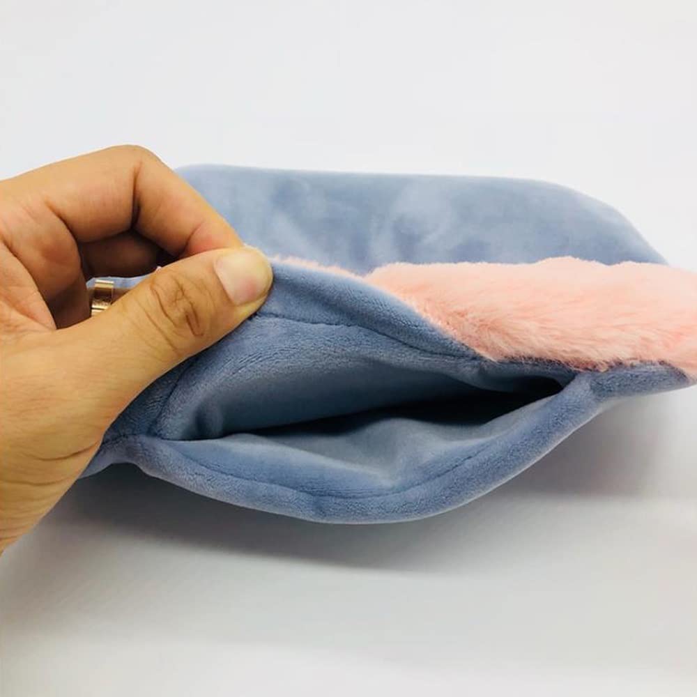 Przenośny zimowy podgrzewacz do rąk - 1000 ml Pluszowa termofor z uroczymi zwierzętami kreskówkowymi dla kobiet - Kieszonkowy rozmiar, wtrysk wody - Kolor: 3