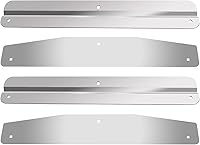 Vista 5 de Par de pesos para solapa de barro de acero inoxidable de 24" con placa de respaldo espejada, juego universal de 4 piezas 10424-4