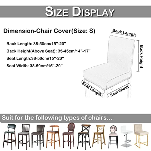 Counter Stool Pub Chair Covers,Stretch Velvet Bar Stool Covers,Removeable Washable Dinning Chair Covers Protector(4Pcs Velvet Green) #TOP5