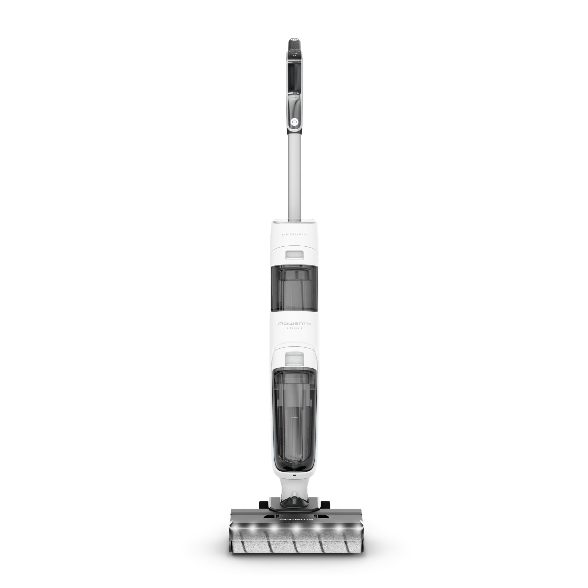 Rowenta X-Clean 5, Lavapavimenti Senza Fili, Aspira e Lava fino a 50 Minuti, Tecnologia Smart, Autopulizia e Asciugatura a 60°, con Assistente Vocale e Accessori Inclusi, Colore Bianco Neve, GZ5557