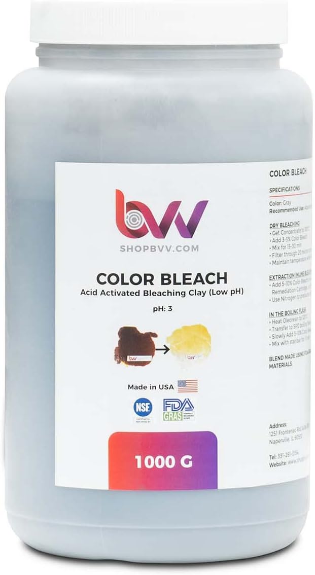 BVV Color Bleach for Edible Oils NSF Certified Material (Compares to T-41)-1000 Grams