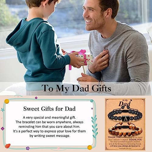 Monozo Fathers Day Gifts For Dad From Daughter, Mens Bracelet Dad Gifts Initial R Beaded Bracelets Birthday Gifts Christmas Valentine Thanksgiving Day Fathers Day Jewelry Gifts For Dad From Daughter #TOP1