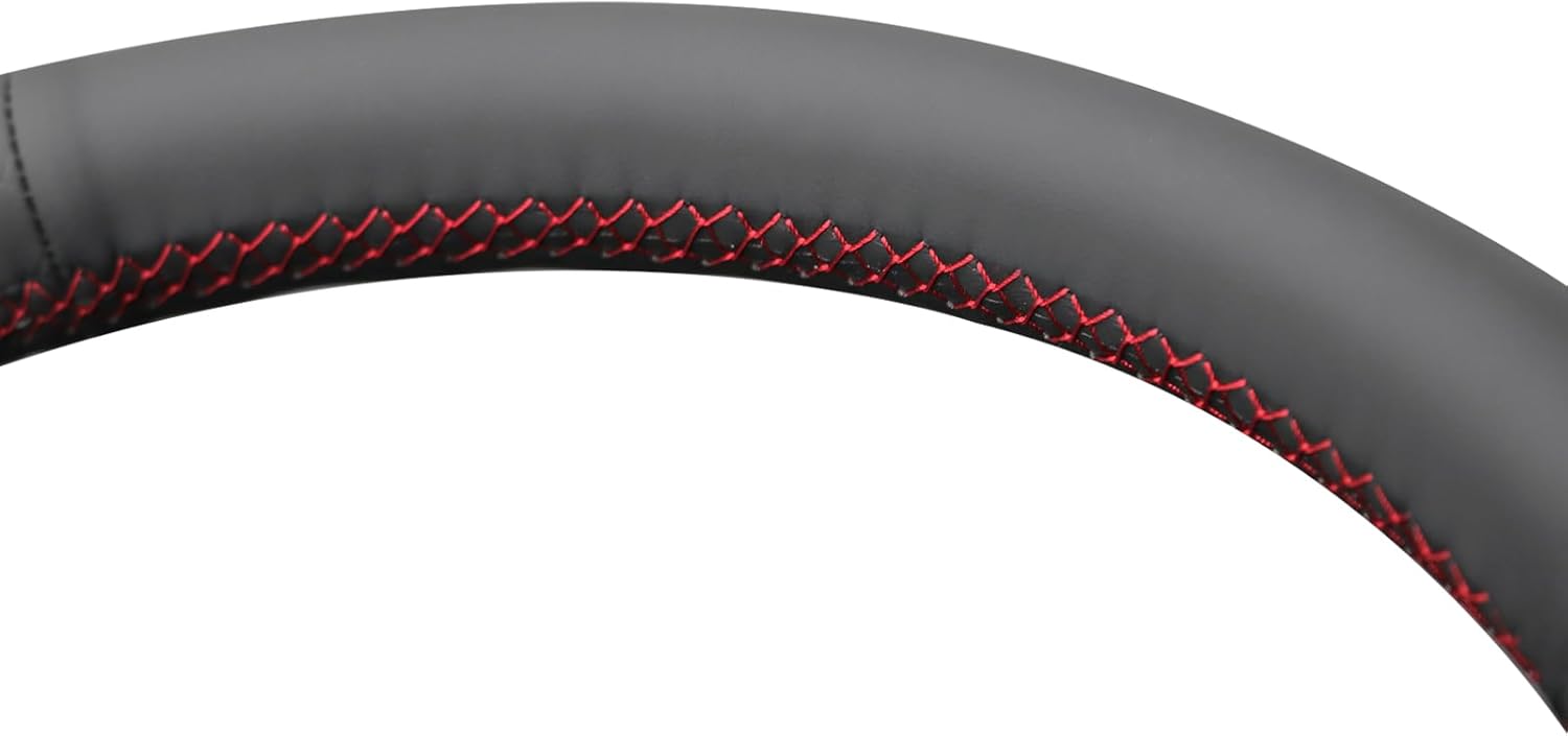 MEWANT Steering Wheel Cover Wrap for Honda S2000 Civic Si for Acura RSX Type-S Hand Sewing Microfiber Leather Steering Wheel Wrap