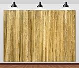 CORFOTO 7x5ft Bamboo Mat Background Hawaiian Beach Backdrop Bamboo Reeds Aloha Luau Tiki Bar Decor Photography Background Bamboo Fence Backdrop Photo Booth