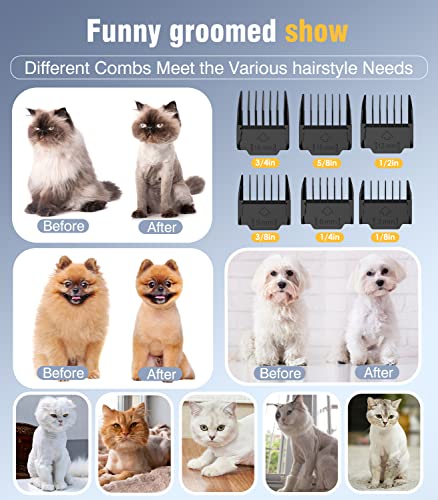 Oneisall Dog Grooming Clippers And Dog Paw Trimmer 2 In1/ Quiet Cordless Pet Clippers/Dog Clippers For Grooming For Thick Coat/Pet Hair Trimmer For Small Medium Large Dogs #TOP3