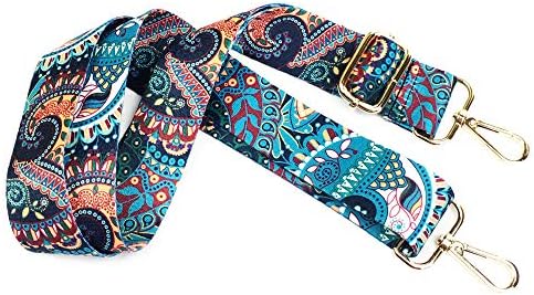 55" Adjustable Shoulder Bag Strap Replacement Cross Body Handbag Wallet Purse Guitar Style Ethnic Belt