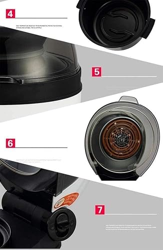 Miniatura 4 de Freidora de aire para el hogar, cocina sin aceite con temporizador automático y control de temperatura para una cocción saludable sin aceite y baja