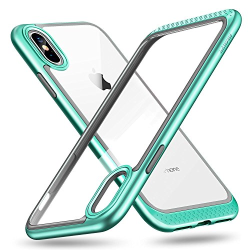 ESR Bumper Hoop Case for iPhone X/XS, Heavy Duty Armor with Flexible Inner Cushion [Reinforced Camera Protection] [Glass-Back Safe] for 5.8