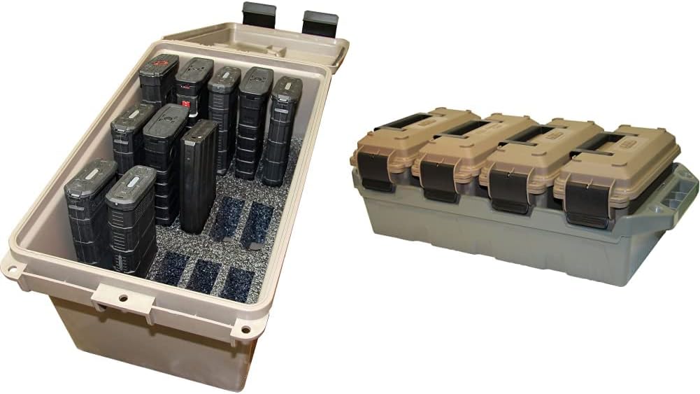 MTM TMC15 Tactical Mag Can&MTM AC4C Ammo Crate (4-Can) Brown, 30 Caliber