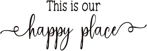 This is Our Happy Place - Calcomanías de pared con letras talladas, palabras dulces y palabras artísticas para decoración del hogar