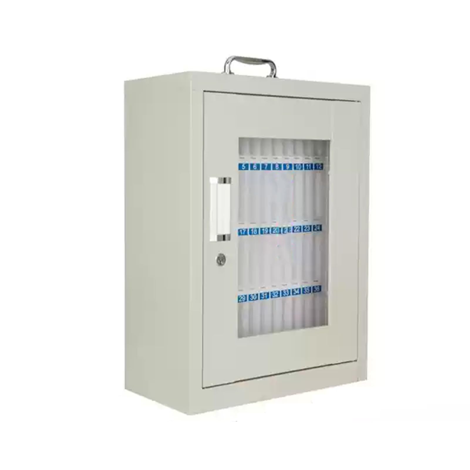 Mobile Phone Storage Cabinet Mobile Phone Steel Storage Cabinet Desktop Mobile Phone Storage Rack with Digital Numbering,Stable Structure,with Lock and Key,Suitable for School Factory Office(48 floor)